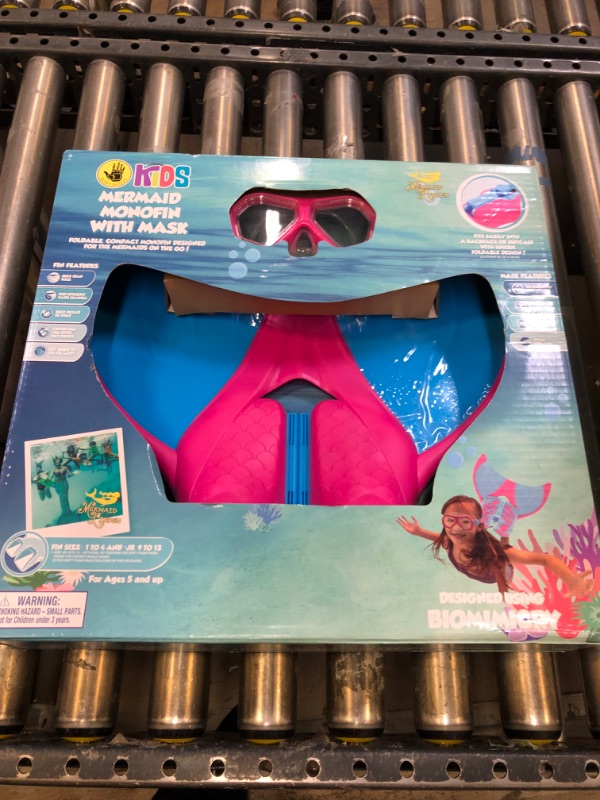 Photo 2 of Body Glove Kids' Mermaid Monofin with Mask Pink/Blue