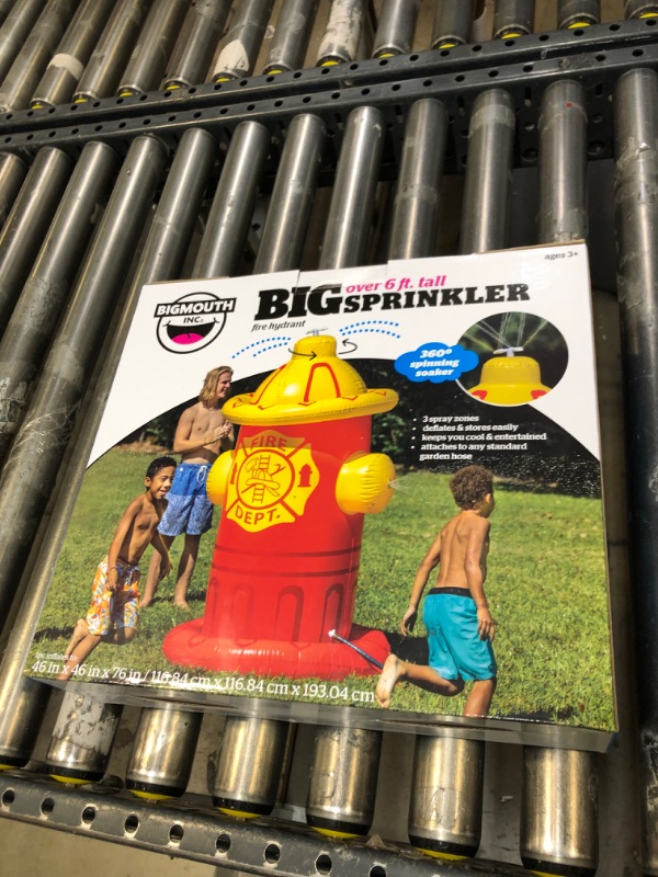 Photo 2 of BigMouth Inc. Giant Inflatable Fire Hydrant Backyard Water Sprinkler
