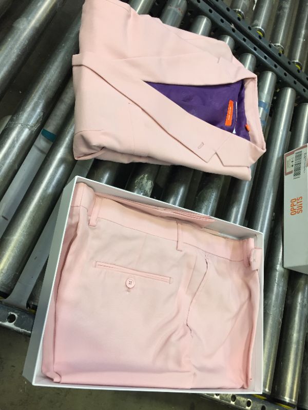 Photo 1 of OppoSuits Solid Color Party Suits - Colorful Outfits for Prom, Weddings, Bachelor Parties - Comes With Blazer, Pants & Tie 46 Lush Blush