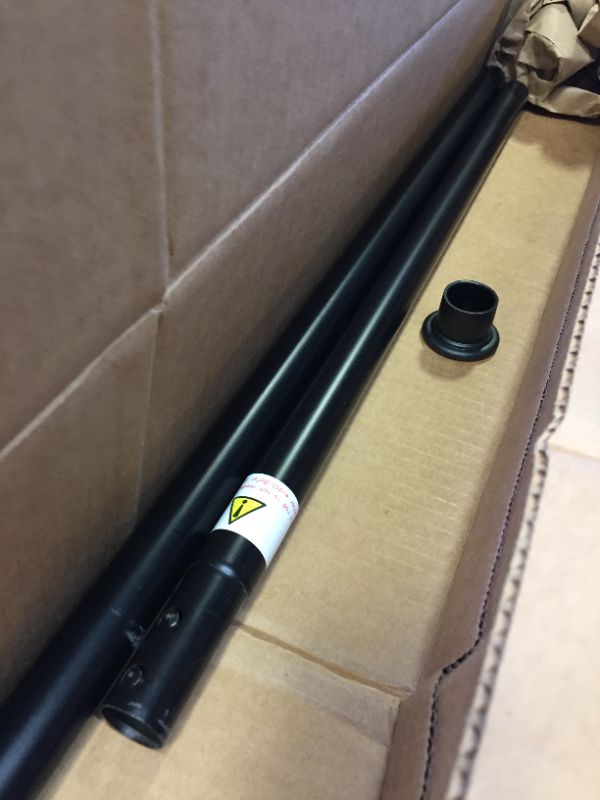 Photo 2 of ALLZONE Heavy Duty Tension Shower Curtain Rod 44-81 Inches for Bathroom, Window, Non-Slip, Adjustable with Strong Spring Pole for Closet, Doorway, No Rust, No Drilling, Black Black 44-81 Inches