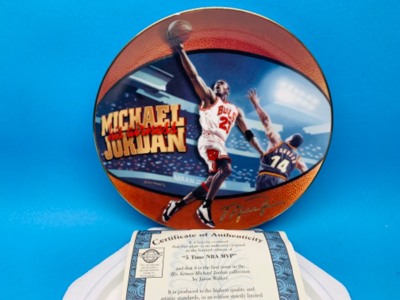 Photo 1 of 985133…Michael Jordan collector plate with coa