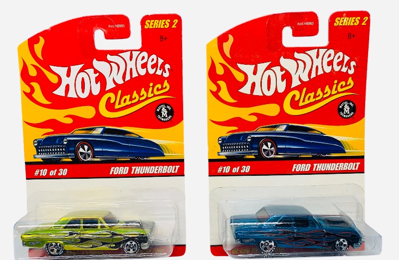 Photo 1 of 985368…2 hot wheels classics die cast Ford Thunderbolts with special paint 