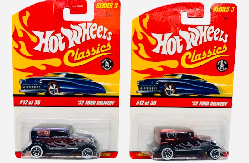 Photo 1 of 985371…2 hot wheels classics die cast Ford delivery vehicles with special paint 