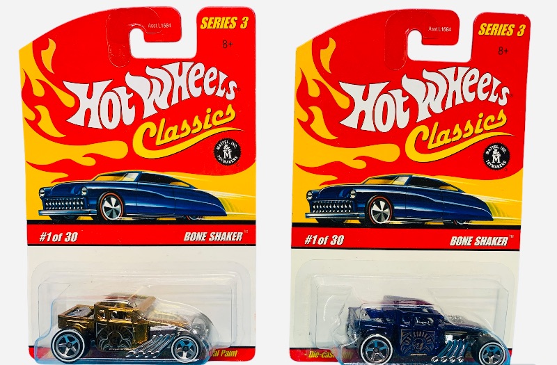Photo 1 of 985406… 2 hot wheels classics die cast bone shaker cars with special paint 