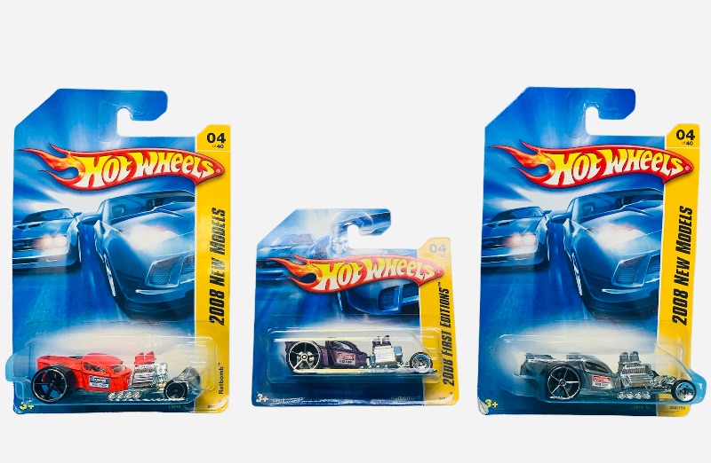 Photo 1 of 985410…3 hot wheels die cast ratbomb cars