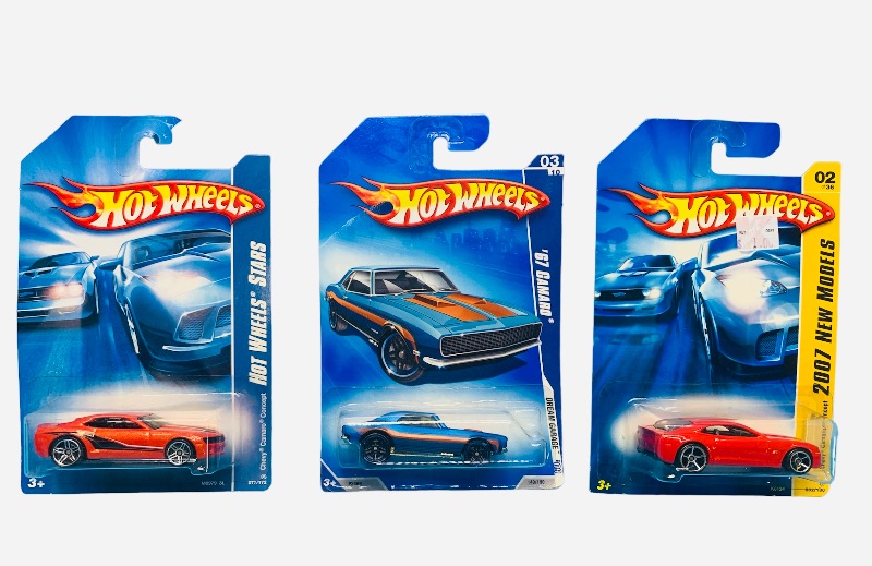 Photo 1 of 985411…3 hot wheels die cast Camaro cars