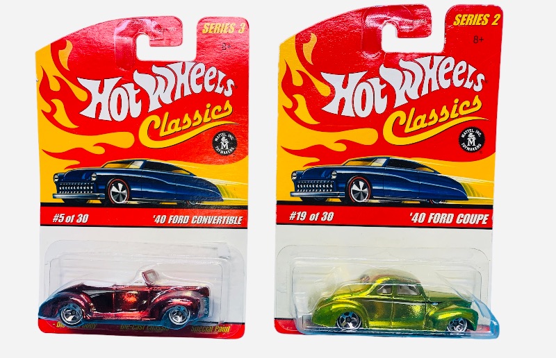 Photo 1 of 985413… 2 hot wheels classics die cast 1940 Ford cars with special paint 