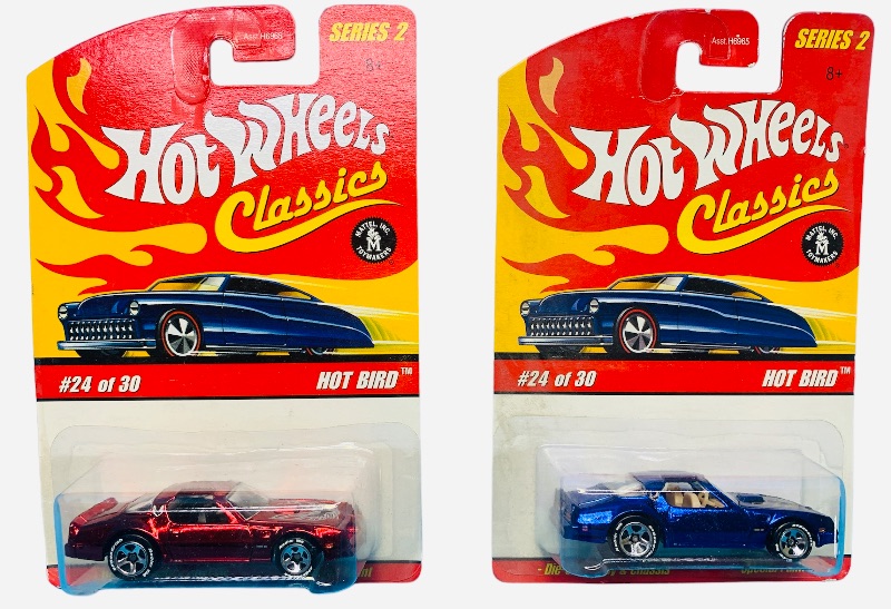 Photo 1 of 985419… 2 hot wheels classics die cast Hot Bird cars with special paint 