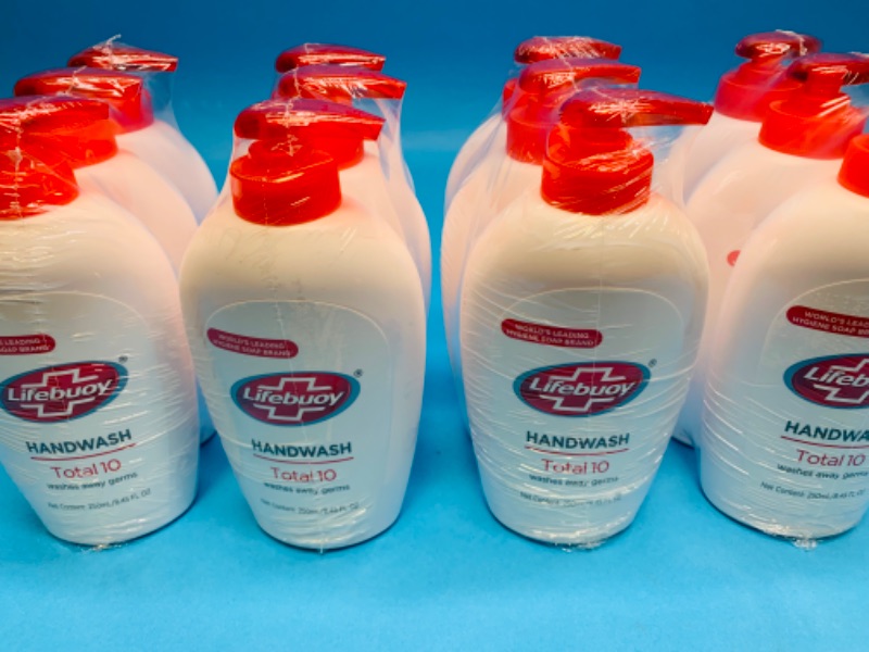 Photo 1 of 985447… 12 bottles of lifebuoy total 10 hand soap 8.45 oz each 