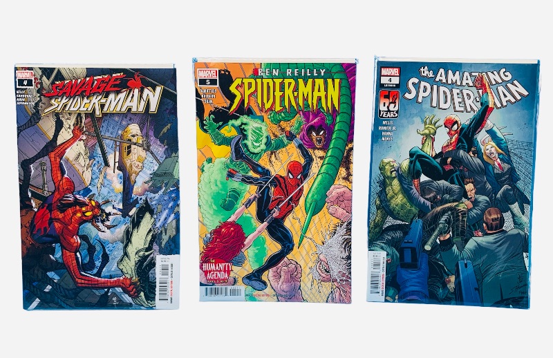 Photo 1 of 985482…3 Spider-Man comics in plastic sleeves 