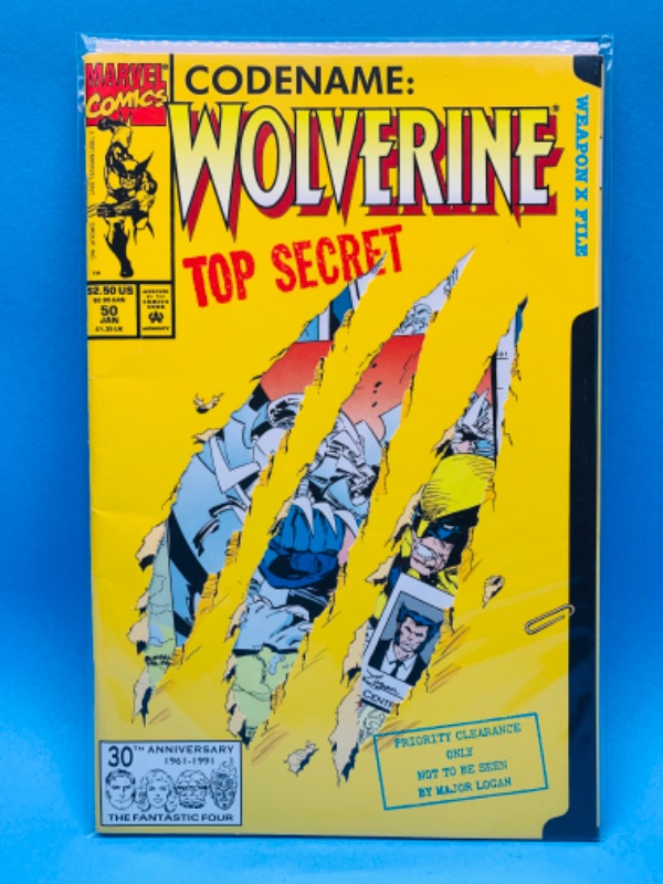 Photo 1 of 985486…Wolverine top secret comic 50 in plastic sleeve 