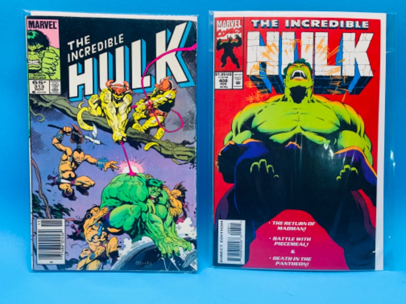 Photo 1 of 985496…2 vintage hulk  comics in plastic sleeves 