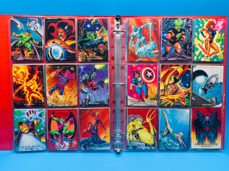 Photo 6 of 985500…not complete set only 90 of 100 marvel masterpieces comic cards in binder 