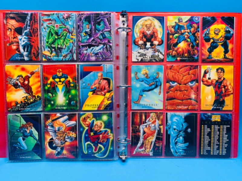 Photo 3 of 985500…not complete set only 90 of 100 marvel masterpieces comic cards in binder 