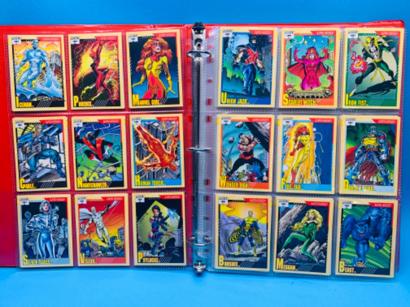 Photo 7 of 985502…not complete set only 140 Marvel 1991 comic cards in binder- Impel