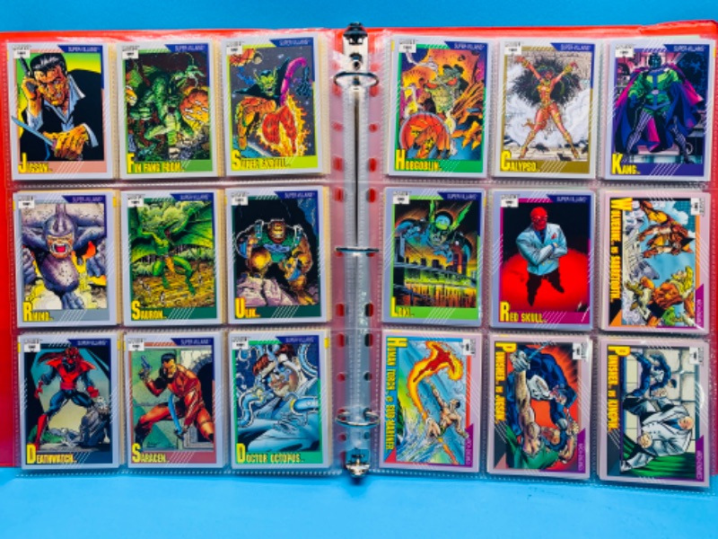 Photo 5 of 985502…not complete set only 140 Marvel 1991 comic cards in binder- Impel