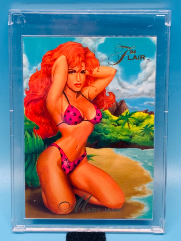 Photo 1 of 985518…1994 Flair Mary Jane card 24  in hard plastic case 