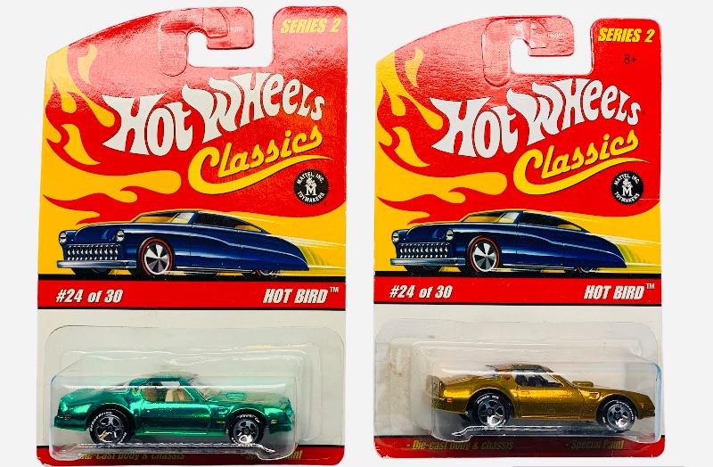 Photo 1 of 985554… 2 hot wheels classics die cast Hot Bird cars with special paint 