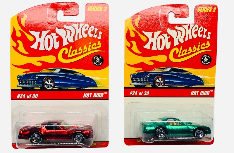 Photo 1 of 985555… 2 hot wheels classics die cast Hot Bird cars with special paint 
