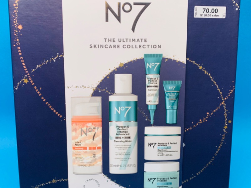 Photo 1 of 985637…No.7 ultimate skincare collection includes night cream, eye cream, serum, cleansing water, and mask