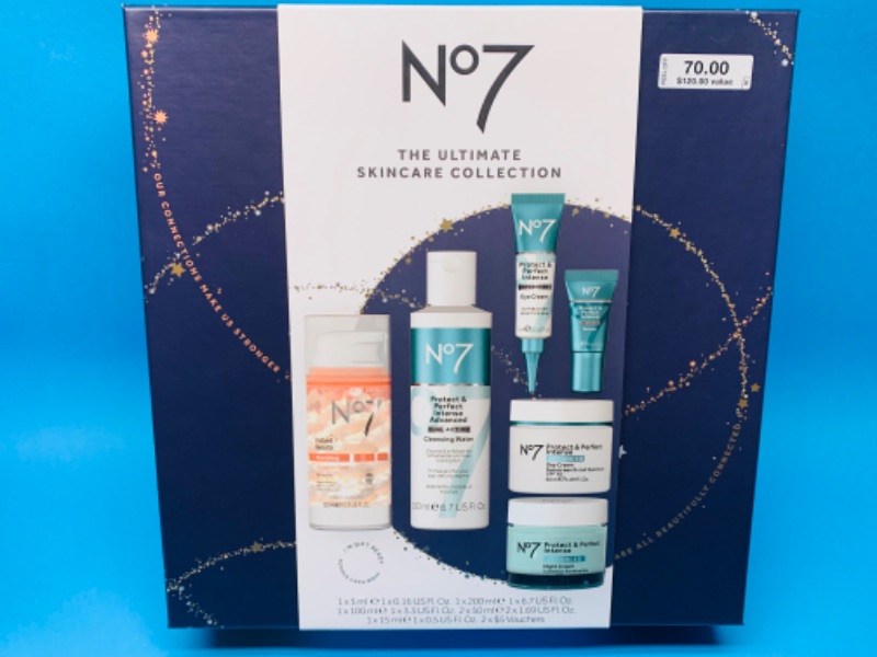 Photo 2 of 985638… No.7 ultimate skincare collection includes night cream, eye cream, serum, cleansing water, and mask