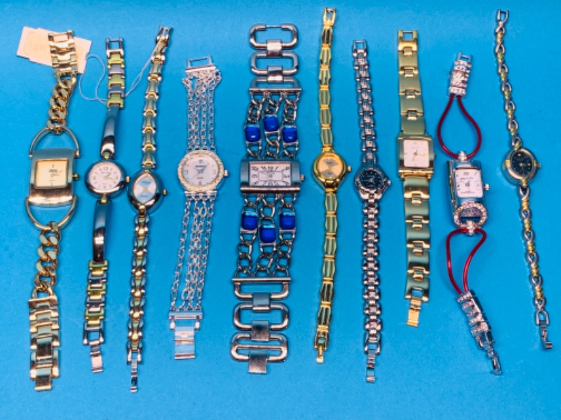 Photo 1 of 985656… 10 ladies fashion watches-need batteries replaced 