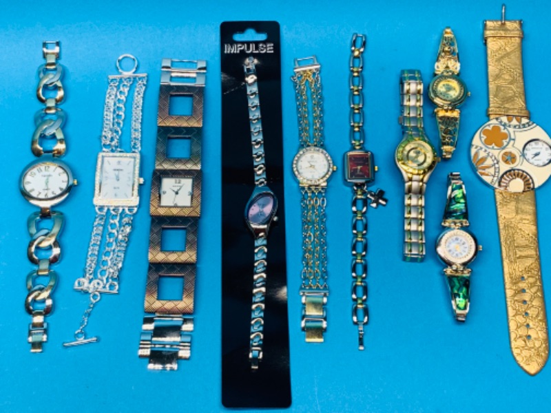 Photo 1 of 985657… 10 ladies fashion watches-need batteries replaced 