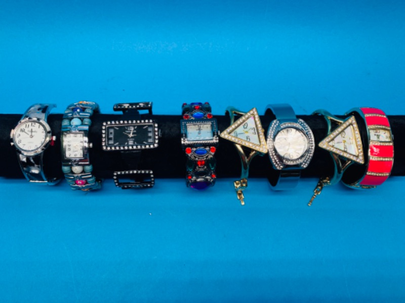 Photo 1 of 985659…8 ladies fashion watches-need batteries replaced 