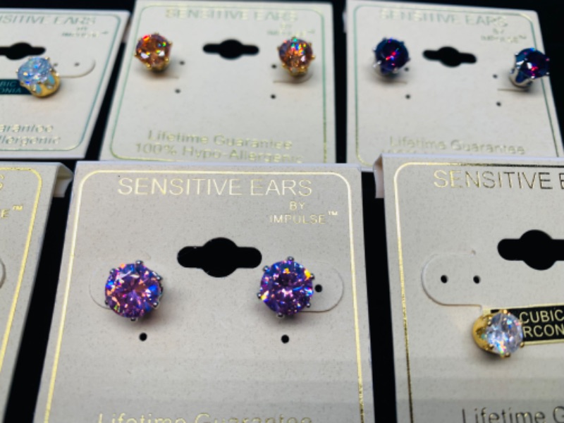 Photo 2 of 985665… 6 pairs of sensitive hypoallergenic pierced earrings -jewelry 