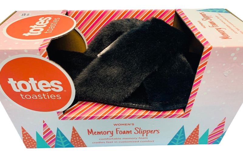 Photo 1 of 985677…  woman’s size M 7-8 memory foam slippers 