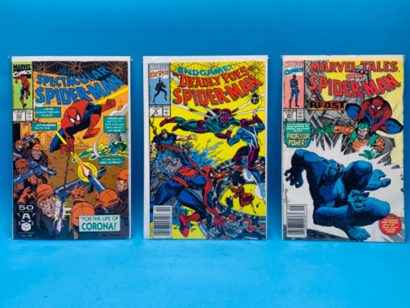 Photo 1 of 985737…3 vintage $1 Spider-Man  comics in plastic sleeves 