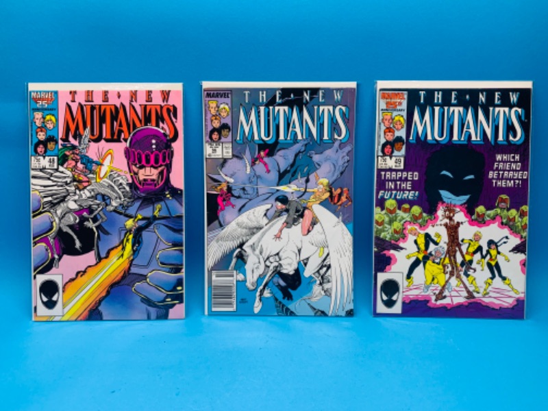 Photo 1 of 985743…3 vintage $.75 new mutants  comics in plastic sleeves 