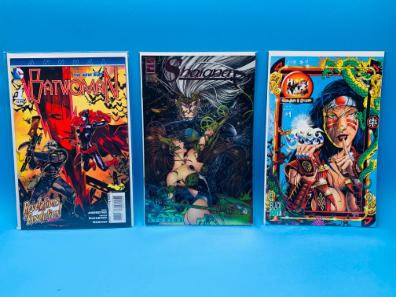 Photo 1 of 985749…3  comics all #1’s in plastic sleeves 