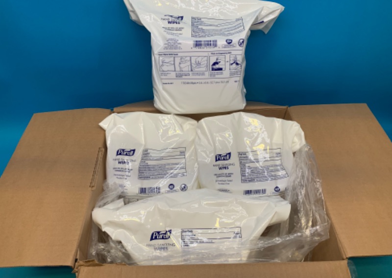 Photo 3 of 985792… 6800 Purell hand sanitizing wipes.  4 refill  bags 1700 per pack 