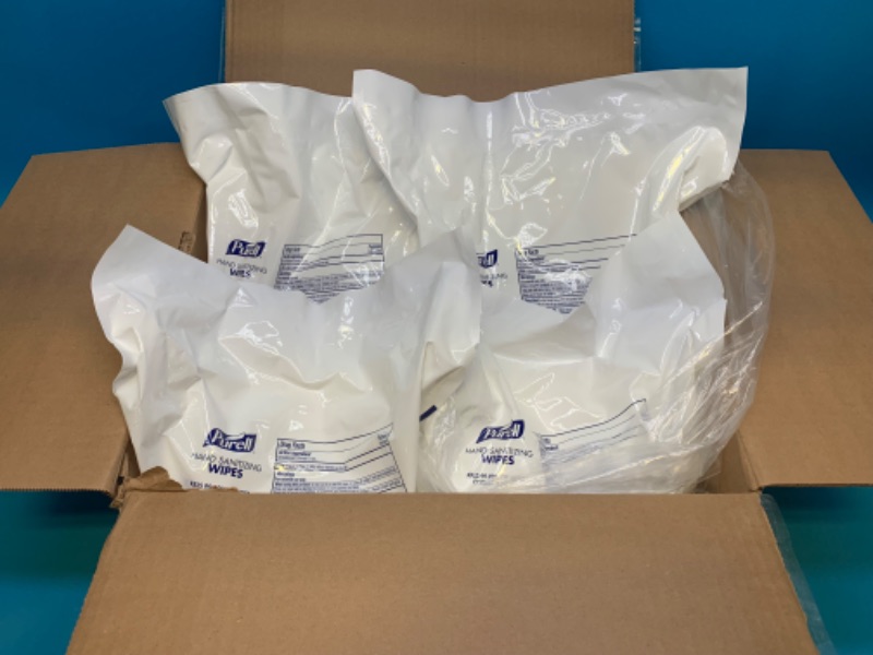 Photo 4 of 985792… 6800 Purell hand sanitizing wipes.  4 refill  bags 1700 per pack 