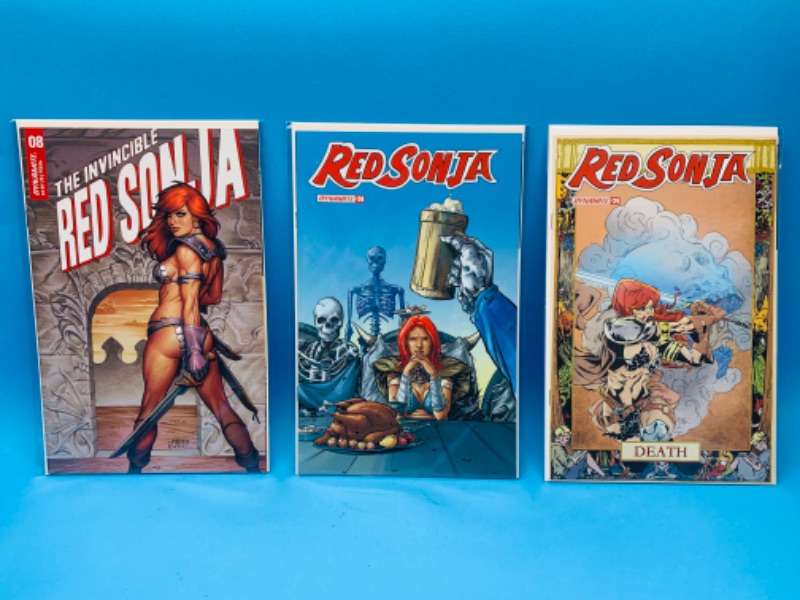 Photo 1 of 985827…3 Red Sonja comics in plastic sleeves 