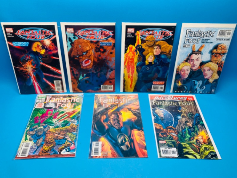 Photo 1 of 985828…7 fantastic four comics in plastic sleeves 
