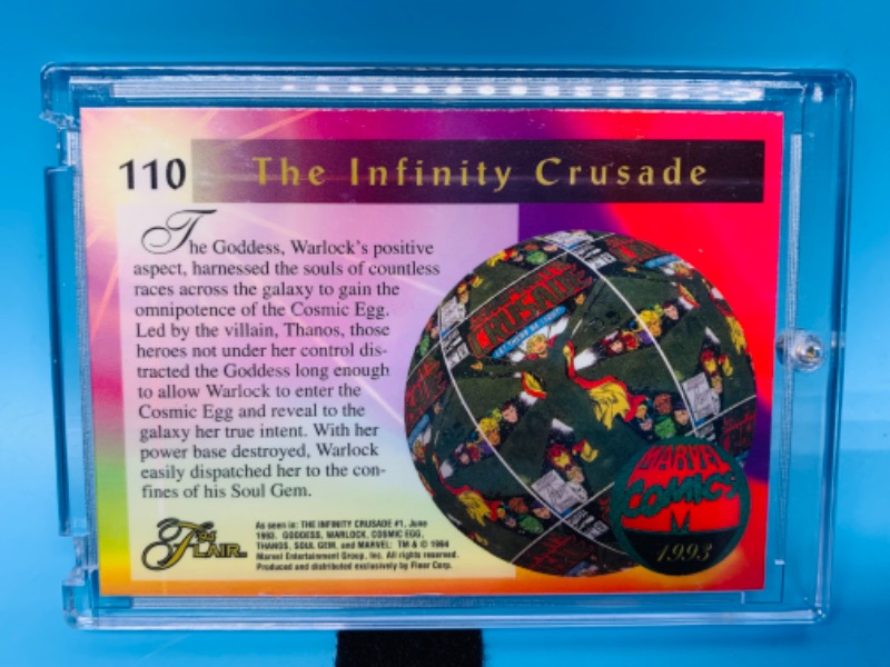 Photo 2 of 985841…1993 Flair the infinity crusade card 110 in hard Plastic case 
