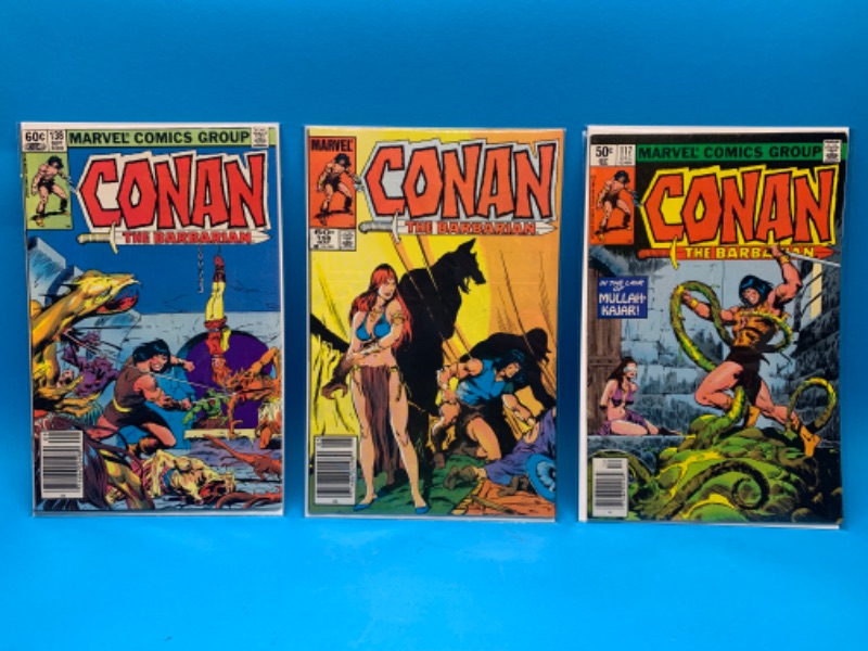 Photo 1 of 985942… 3 vintage $.50 and .60 Conan the barbarian comics in plastic sleeves 