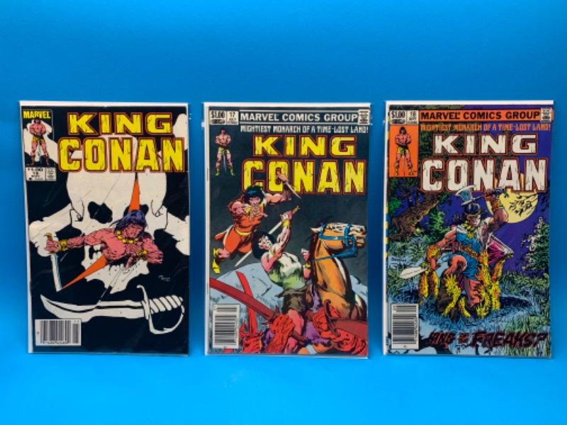 Photo 1 of 985943… 3 vintage $1.00 King Conan comics in plastic sleeves 