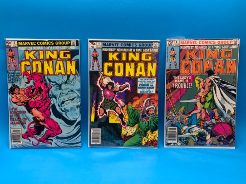 Photo 1 of 985944…  3 vintage $.75 King Conan comics in plastic sleeves 
