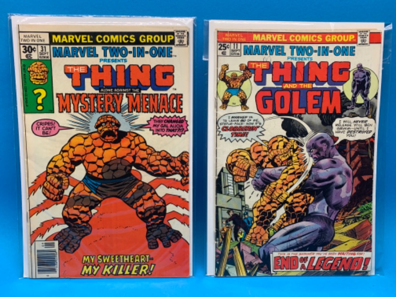 Photo 1 of 985947…vintage $.25 and .30 the Thing comics in plastic sleeves 