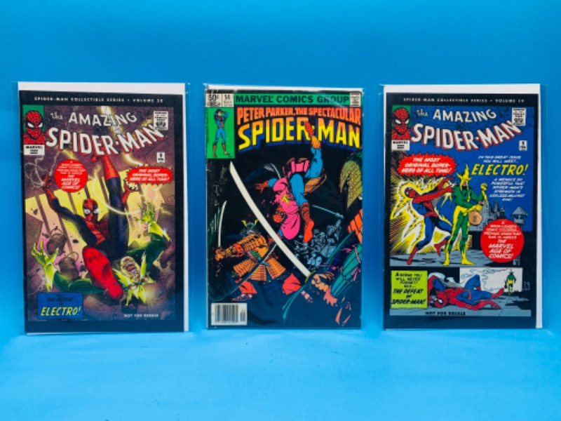 Photo 1 of 985959…3 Spider-Man  comics in plastic sleeves 