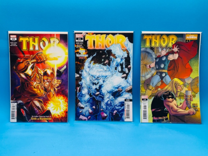 Photo 1 of 985964…3 Thor  comics in plastic sleeves 