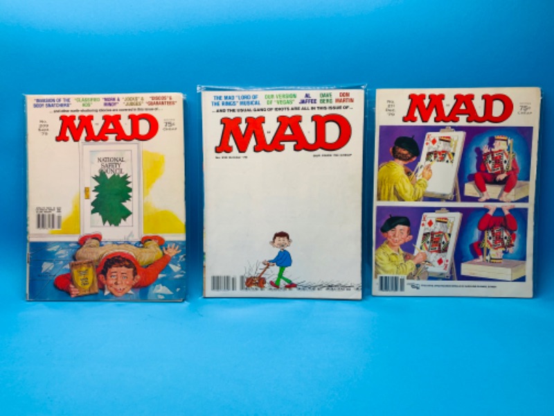 Photo 1 of 985980… 3 vintage MAD magazines in sleeves 