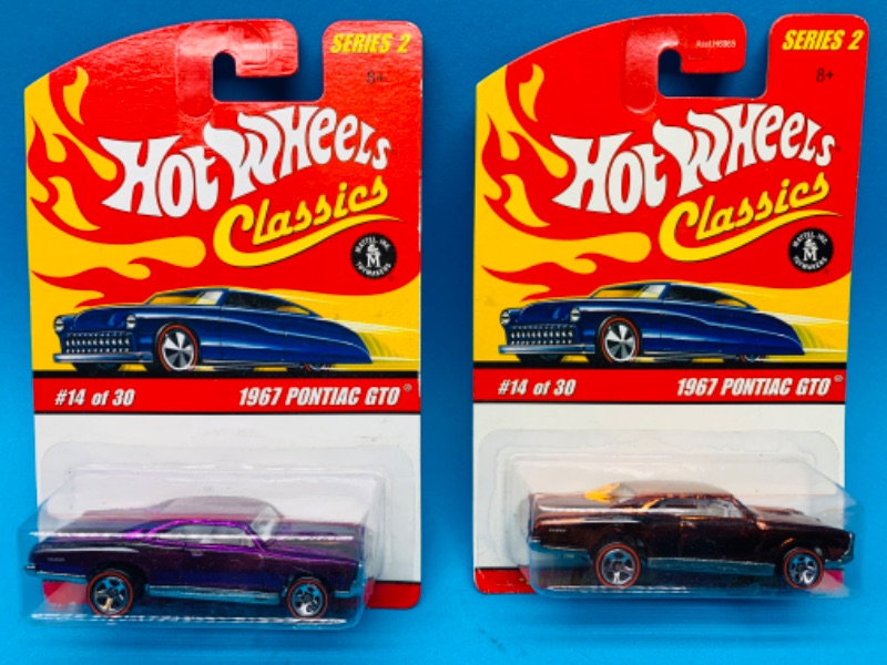 Photo 1 of 986003…2  hot wheels die cast redline 1967 Pontiac GTO cars with special paint 