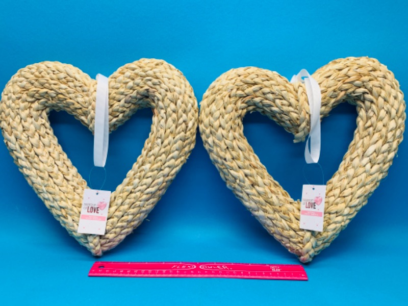 Photo 1 of 986030…2 natural heart wreaths 