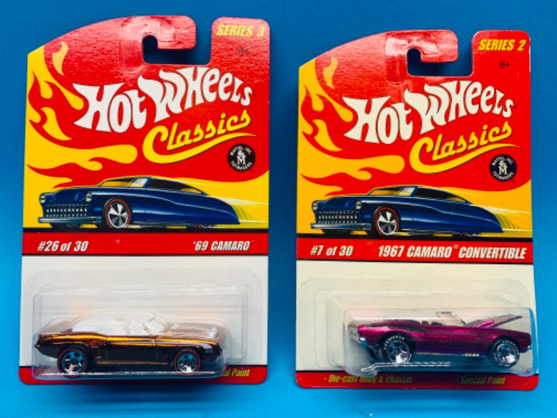 Photo 1 of 986077…2 hot wheels classics Chevy Camaro cars with special paint 