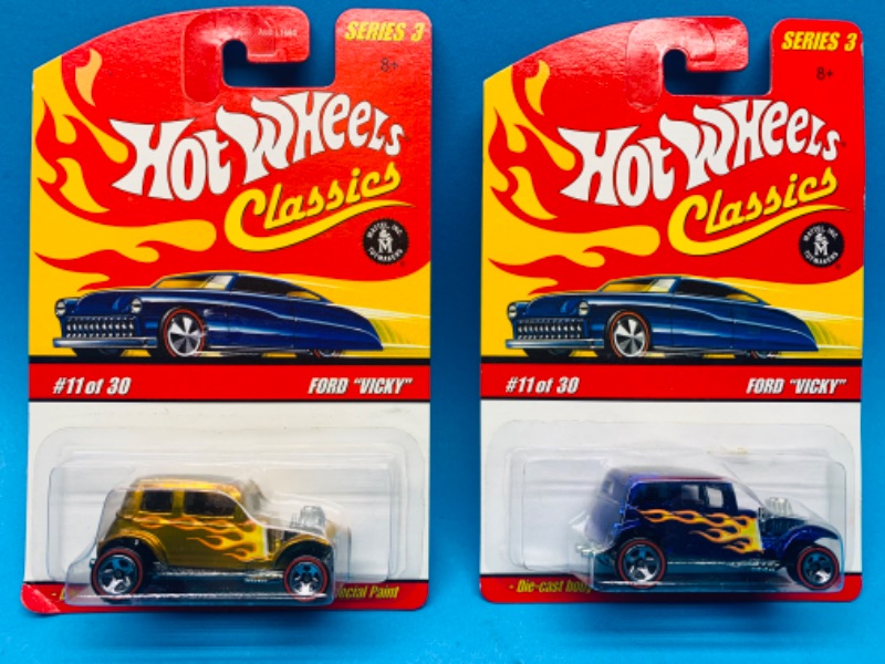 Photo 1 of 986082…2 hot wheels classics ford Vicky cars with special paint 