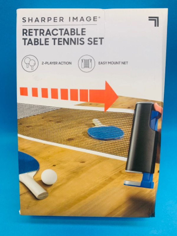 Photo 1 of 986186… sharper image retractable table tennis set